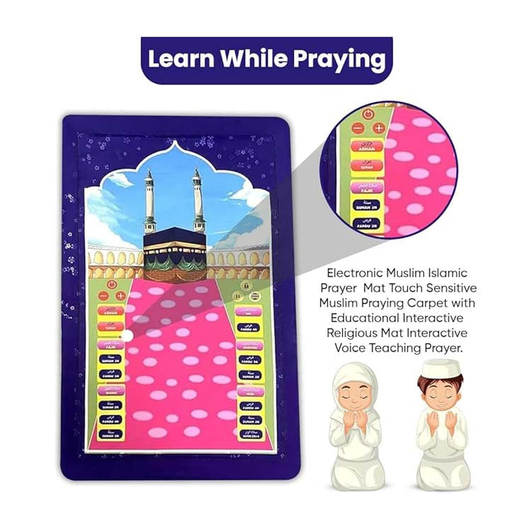 Strivu Educational Prayer Mat for Kids – Interactive Muslim Learning Mat with Audio