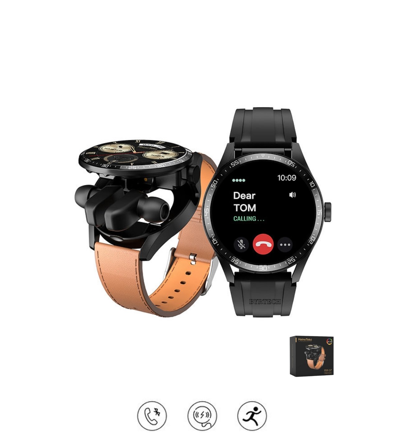 GTS 5 Smart Watch with Built-in TWS Bluetooth Earbuds – 2-in-1 Hybrid Smartwatch for Android & iOS