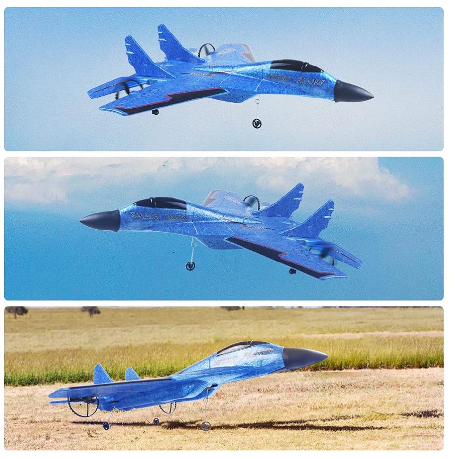 Strivu Remote Control Airplane – High-Speed RC Jet with LED Lights