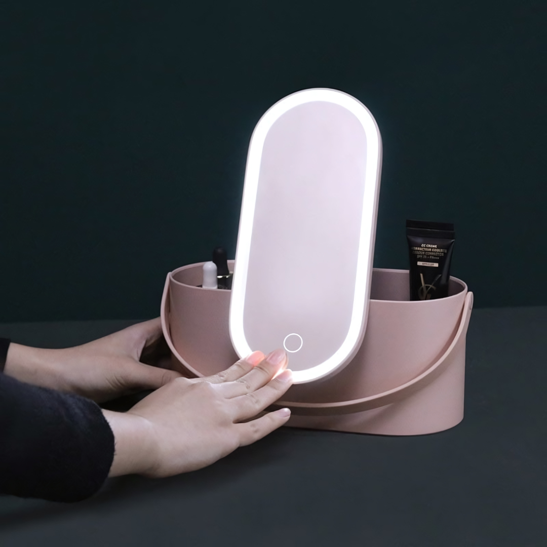 Portable Storage Box with LED Light – Multipurpose Organizer & Handle