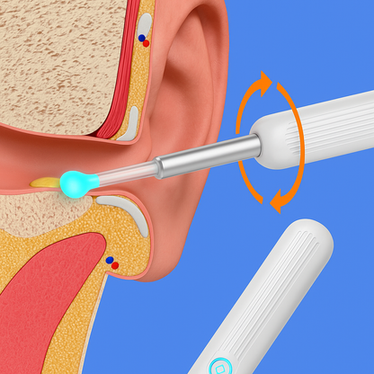 Smart Visual Ear Wax Remover with HD Camera & Replaceable Silicone Tip