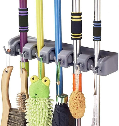 Strivu Brooms and Toiletries Wall Organizer – Multipurpose Cleaning Tools Holder
