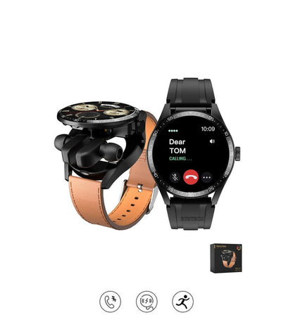 GTS 5 Smart Watch with Built-in TWS Bluetooth Earbuds – 2-in-1 Hybrid Smartwatch for Android & iOS